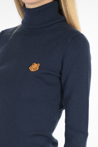wool ribbed turtleneck sweater