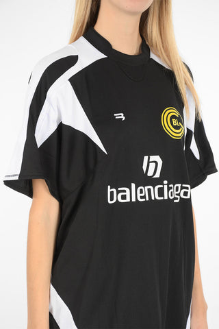 T-Shirt Girocollo SOCCER TEAM con Dettagli Stampati e Ricamati