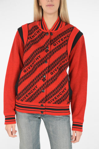 wool snap button varsity jacket