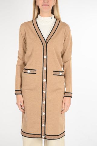 v-neck LONGLINE MADELINE cardigan