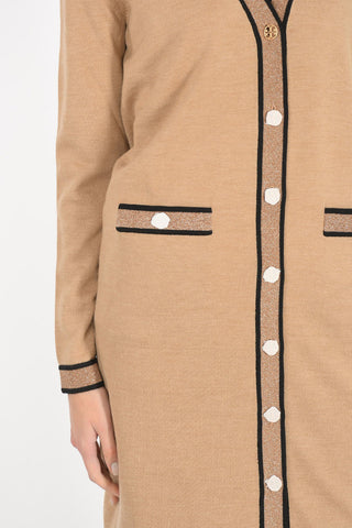 v-neck LONGLINE MADELINE cardigan
