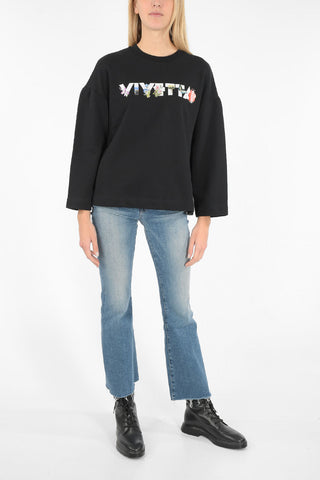 printed crew-neck sweatshirt