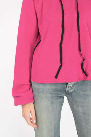 cut out details sweater with hood