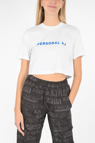 cropped flock PERSONAL DJ t-shirt
