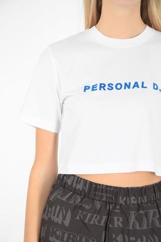 cropped flock PERSONAL DJ t-shirt
