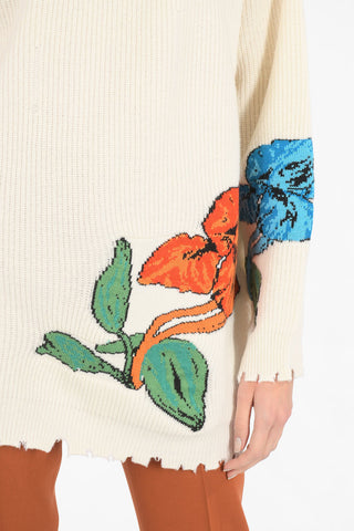 turtle neck embroidered sweater