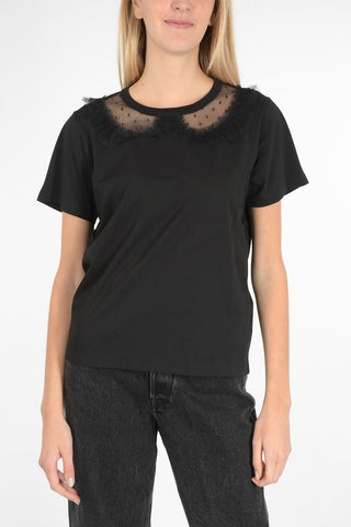 tulle point d’esprit detail t-shirt