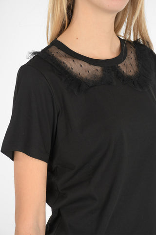 tulle point d’esprit detail t-shirt