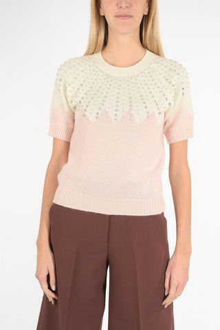 maglia in cashmere e con strass