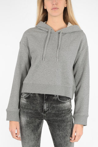 cropped sweatshirt with hood