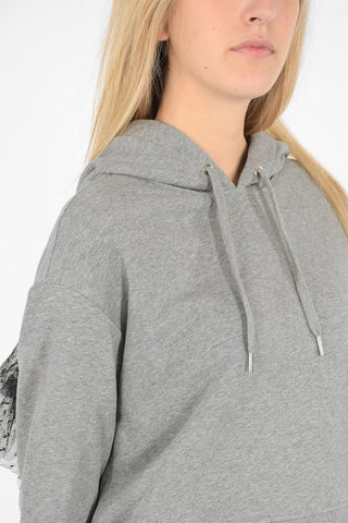 cropped sweatshirt with hood