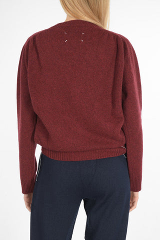 MM1 asymmetrical crew-neck sweater