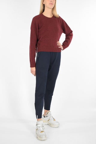 MM1 asymmetrical crew-neck sweater