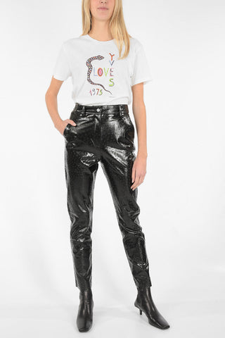 ecoleather high-rise waist pants
