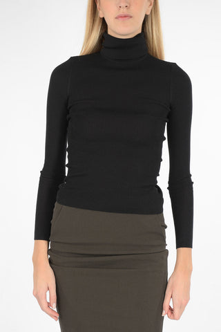 ribbed turtle-neck sweater
