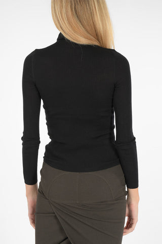ribbed turtle-neck sweater