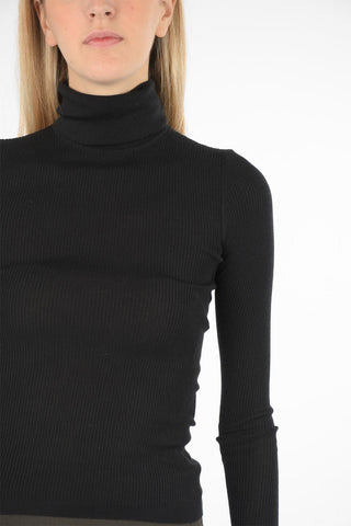 ribbed turtle-neck sweater