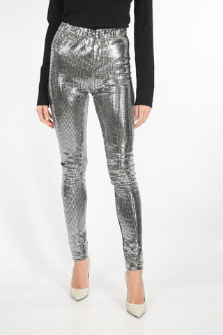 holographic effect  drawstring waist leggings