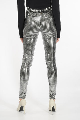 holographic effect  drawstring waist leggings