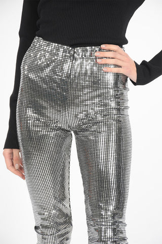 holographic effect  drawstring waist leggings