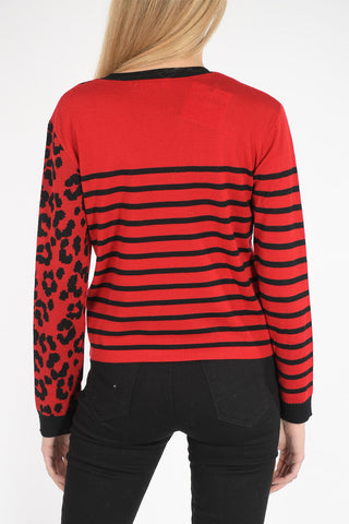 Maglia Girocollo con ricamo Tigre