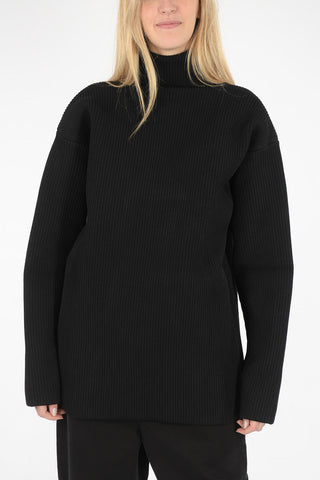 ribbed turtleneck sweater