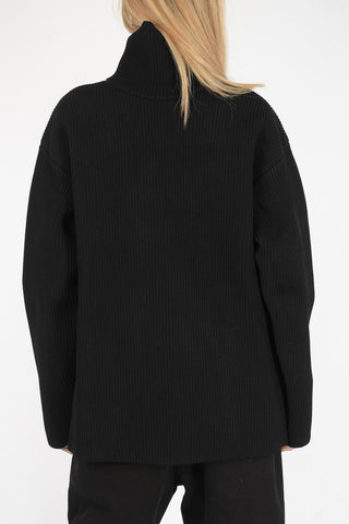 ribbed turtleneck sweater
