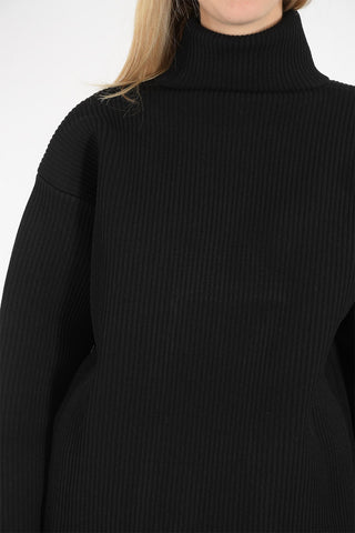 ribbed turtleneck sweater