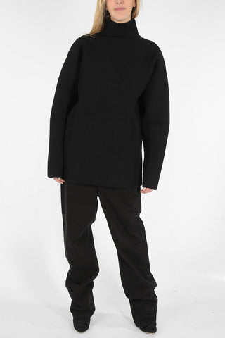 ribbed turtleneck sweater