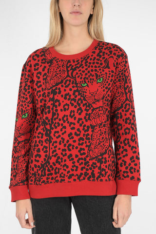 tiger printed crew-neck sweatshirt