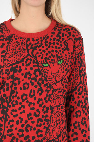 tiger printed crew-neck sweatshirt