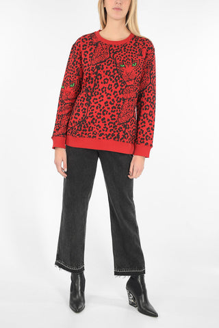 tiger printed crew-neck sweatshirt