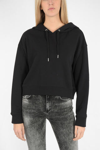 cropped sweatshirt with hood
