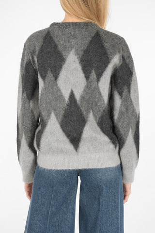 crew-neck aran sweater