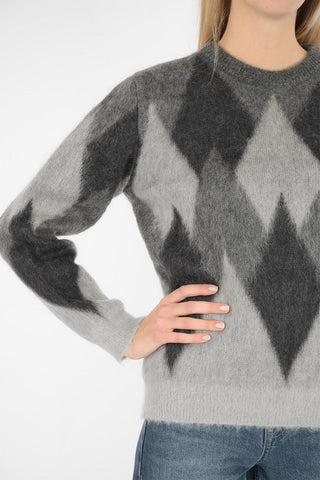 crew-neck aran sweater