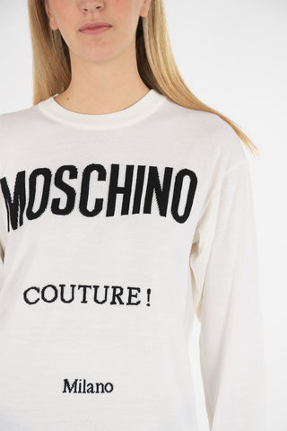 COUTURE! vestito in maglia mini con ricamo