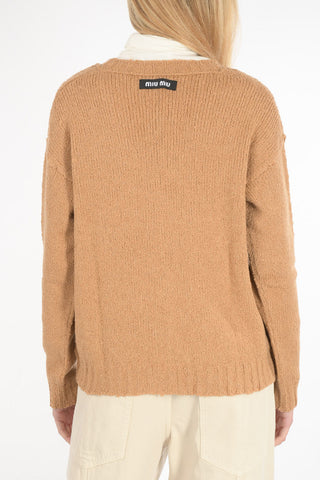 virgin wool v-neck cardigan