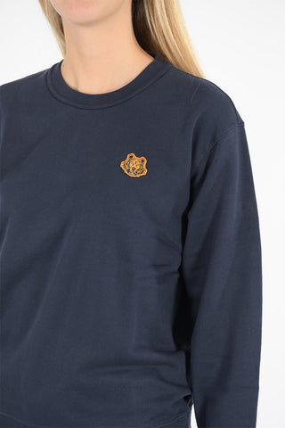 tiger embroidered crew-neck sweatshirt
