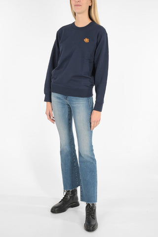 tiger embroidered crew-neck sweatshirt