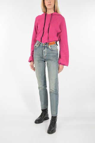 HERON PRESTON jeans slim fit 501 stone washed a vita regolare
