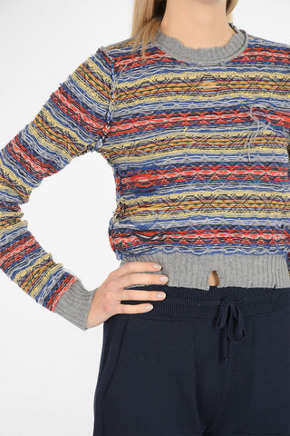 MM0 Vintage effect crew-neck sweater