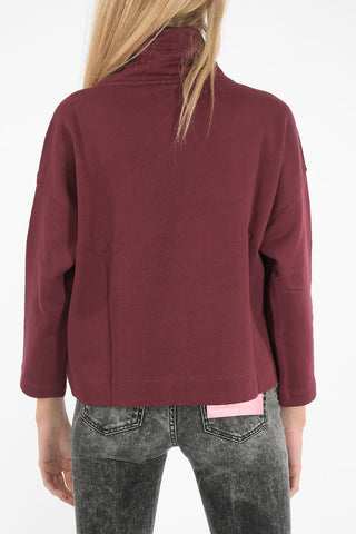 embroidered turtle-neck sweatshirt