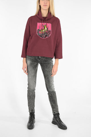 embroidered turtle-neck sweatshirt