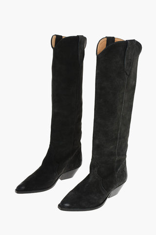 4cm Suede Leather DENVEE Pull on Boots