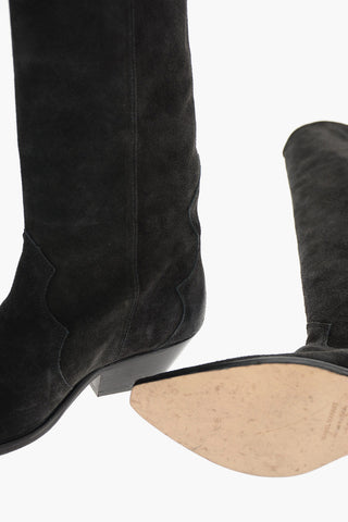 4cm Suede Leather DENVEE Pull on Boots