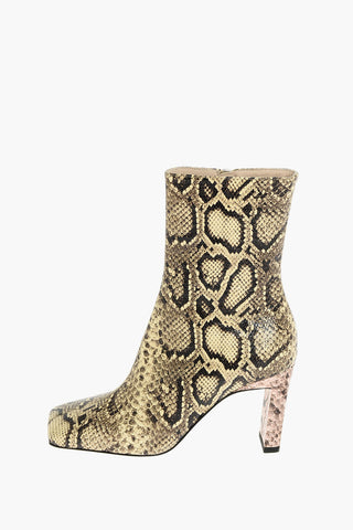 8cm Python Printed ISA Booties