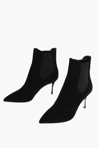8cm Suede Leather GODIVA Chelsea Booties