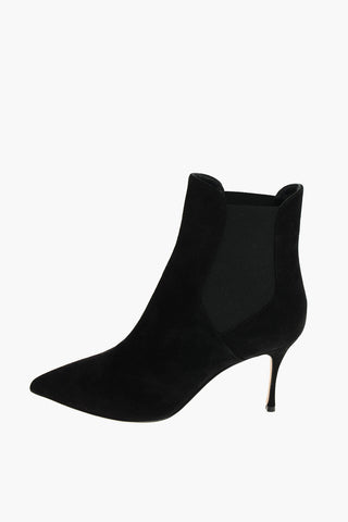8cm Suede Leather GODIVA Chelsea Booties