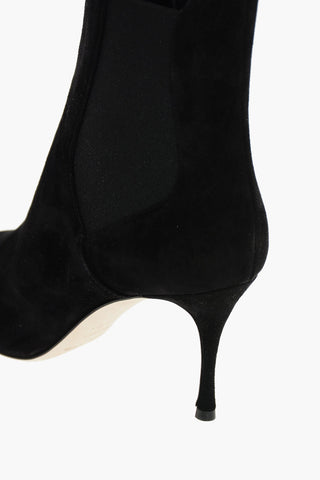 8cm Suede Leather GODIVA Chelsea Booties
