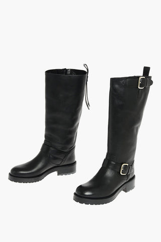 4cm Leather Boots